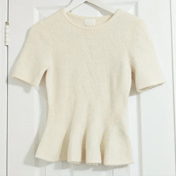 H&M Rib Knit Peplum Top - Picture 1 of 4